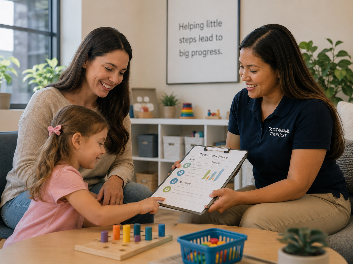 Occupational therapist in a session